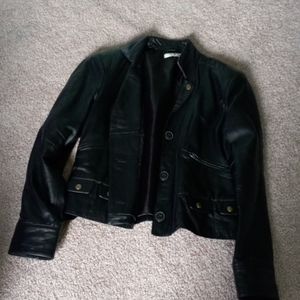 Black leather jacket Metro 7, size 10